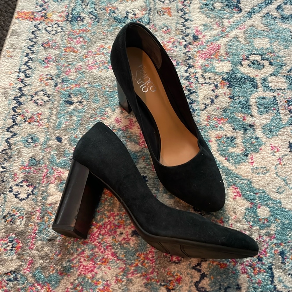 Franco Sarto Black Velvet heels
